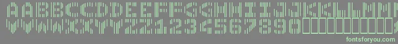 LinotypecmcSeven Font – Green Fonts on Gray Background