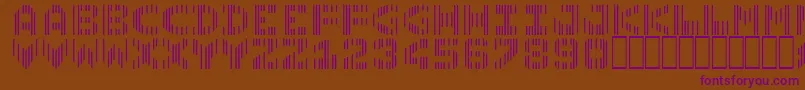 LinotypecmcSeven Font – Purple Fonts on Brown Background