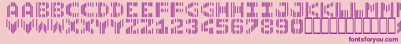 LinotypecmcSeven-Schriftart – Violette Schriften auf rosa Hintergrund