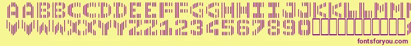 LinotypecmcSeven Font – Purple Fonts on Yellow Background