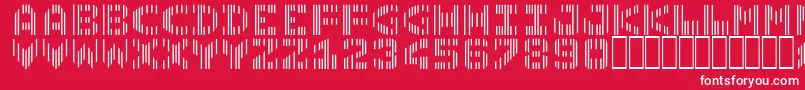 LinotypecmcSeven Font – White Fonts on Red Background