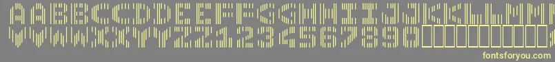 LinotypecmcSeven Font – Yellow Fonts on Gray Background