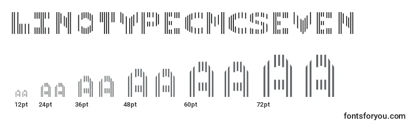 Размеры шрифта LinotypecmcSeven
