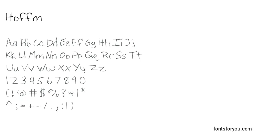 Шрифт Hoffm – алфавит, цифры, специальные символы