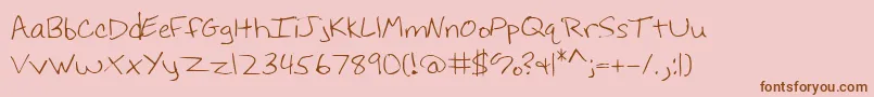 Hoffm Font – Brown Fonts on Pink Background