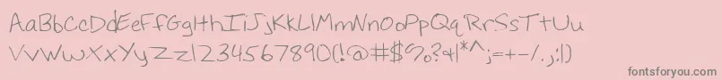 Hoffm Font – Gray Fonts on Pink Background