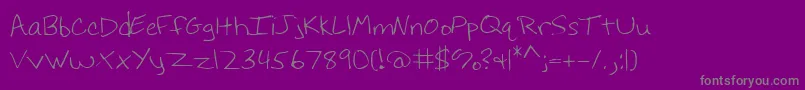 Hoffm-Schriftart – Graue Schriften auf violettem Hintergrund