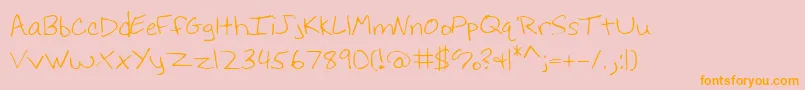 Hoffm Font – Orange Fonts on Pink Background