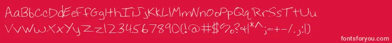 Hoffm Font – Pink Fonts on Red Background