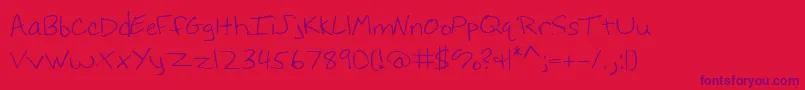 Hoffm Font – Purple Fonts on Red Background