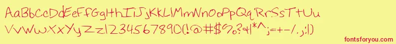 Шрифт Hoffm – красные шрифты на жёлтом фоне
