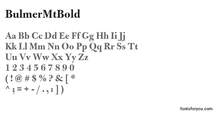 Шрифт BulmerMtBold – алфавит, цифры, специальные символы