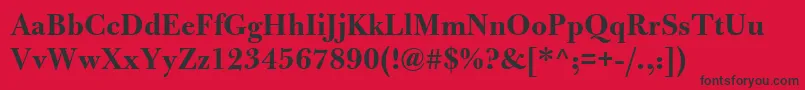 BulmerMtBold Font – Black Fonts on Red Background