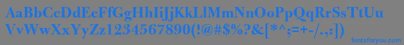BulmerMtBold Font – Blue Fonts on Gray Background