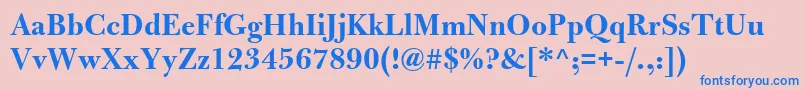 BulmerMtBold Font – Blue Fonts on Pink Background