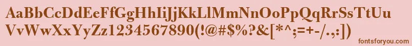 BulmerMtBold Font – Brown Fonts on Pink Background