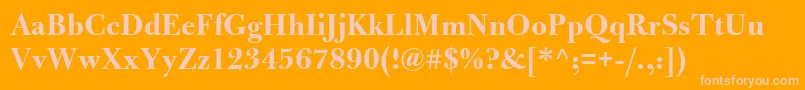 BulmerMtBold Font – Pink Fonts on Orange Background