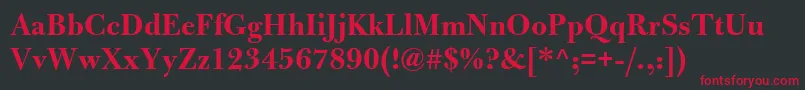 BulmerMtBold Font – Red Fonts on Black Background