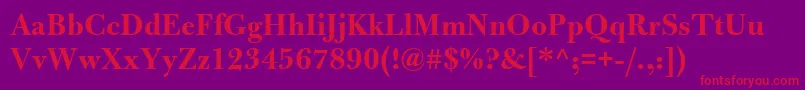 BulmerMtBold Font – Red Fonts on Purple Background