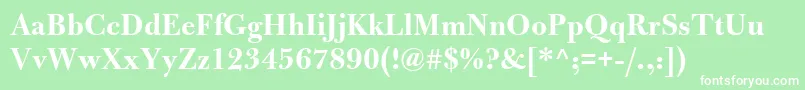 BulmerMtBold Font – White Fonts on Green Background
