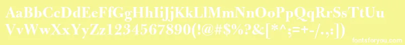 BulmerMtBold Font – White Fonts on Yellow Background
