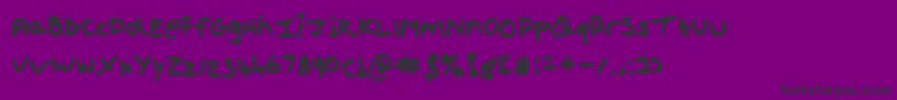 Shout-Schriftart – Schwarze Schriften auf violettem Hintergrund