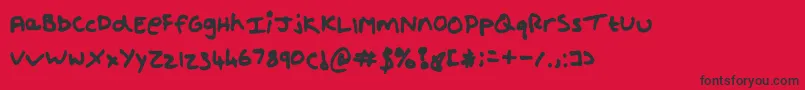 Shout Font – Black Fonts on Red Background