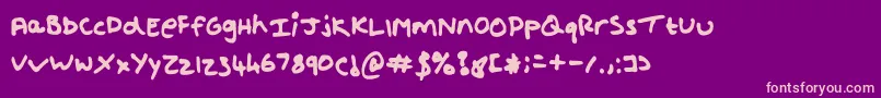 Shout Font – Pink Fonts on Purple Background