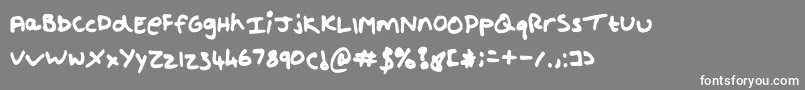 Shout Font – White Fonts on Gray Background