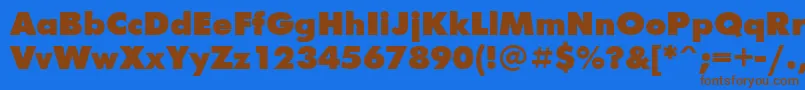 Futurisx Font – Brown Fonts on Blue Background