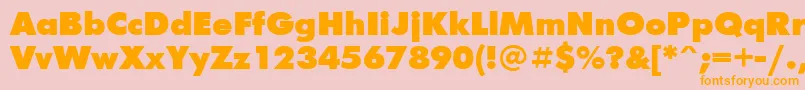 Futurisx Font – Orange Fonts on Pink Background