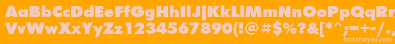 Futurisx Font – Pink Fonts on Orange Background