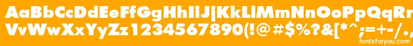 Futurisx Font – White Fonts on Orange Background