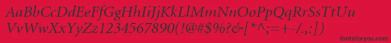 AtlantixSsiItalic Font – Black Fonts on Red Background