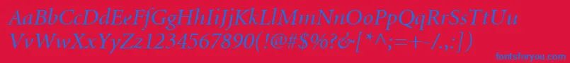 AtlantixSsiItalic Font – Blue Fonts on Red Background