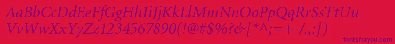 AtlantixSsiItalic Font – Purple Fonts on Red Background