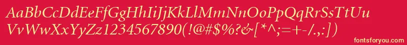 AtlantixSsiItalic Font – Yellow Fonts on Red Background