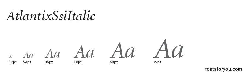 Размеры шрифта AtlantixSsiItalic