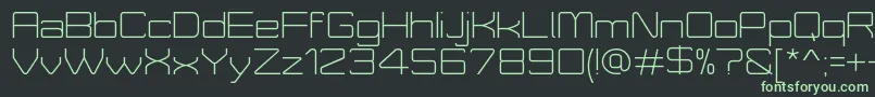 フォントMoveXLightDemo – 黒い背景に緑の文字