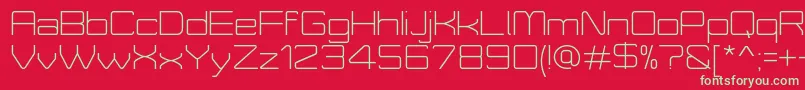 フォントMoveXLightDemo – 赤い背景に緑の文字