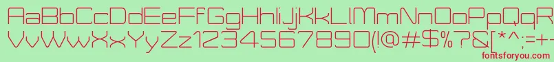 MoveXLightDemo Font – Red Fonts on Green Background