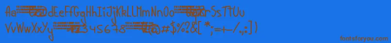 YoungLinesDemo Font – Brown Fonts on Blue Background