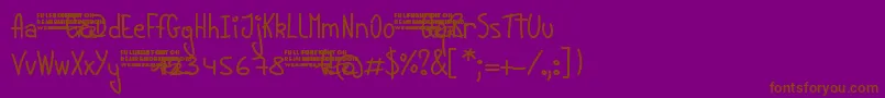 YoungLinesDemo Font – Brown Fonts on Purple Background