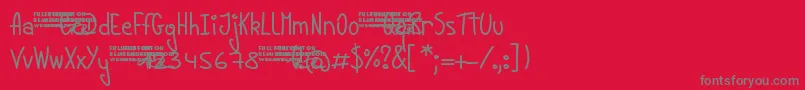 YoungLinesDemo Font – Gray Fonts on Red Background