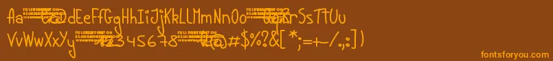 YoungLinesDemo Font – Orange Fonts on Brown Background