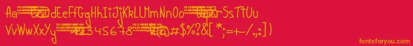 YoungLinesDemo Font – Orange Fonts on Red Background