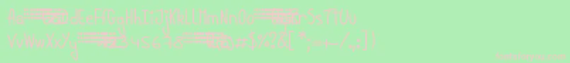 YoungLinesDemo Font – Pink Fonts on Green Background
