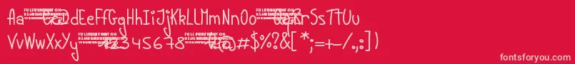 YoungLinesDemo Font – Pink Fonts on Red Background
