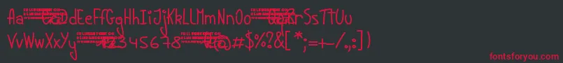 YoungLinesDemo Font – Red Fonts on Black Background
