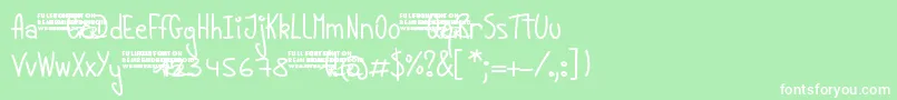 YoungLinesDemo Font – White Fonts on Green Background